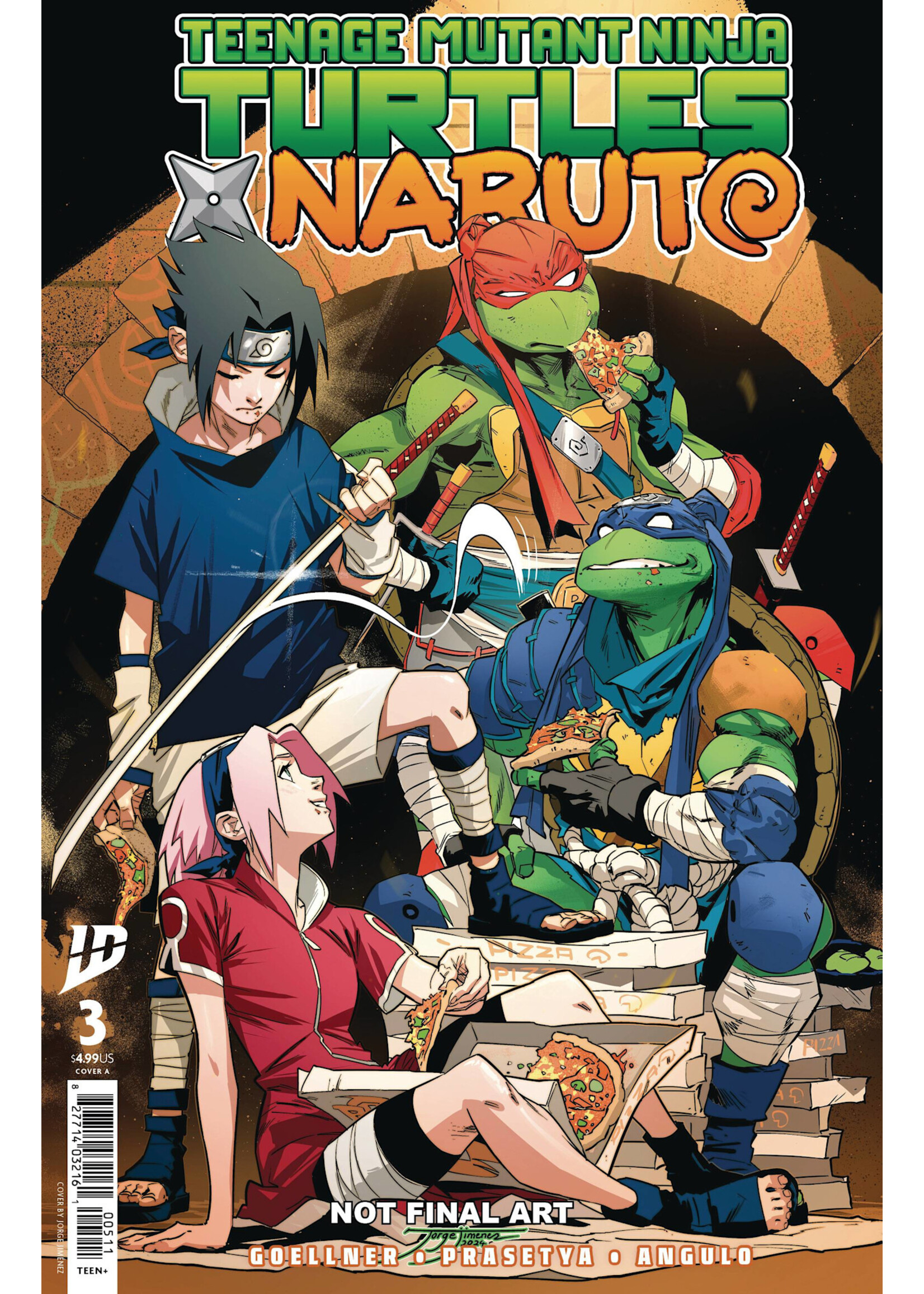 IDW PUBLISHING TEENAGE MUTANT NINJA TURTLES X NARUTO #3 CVR A JIMÉNEZ
