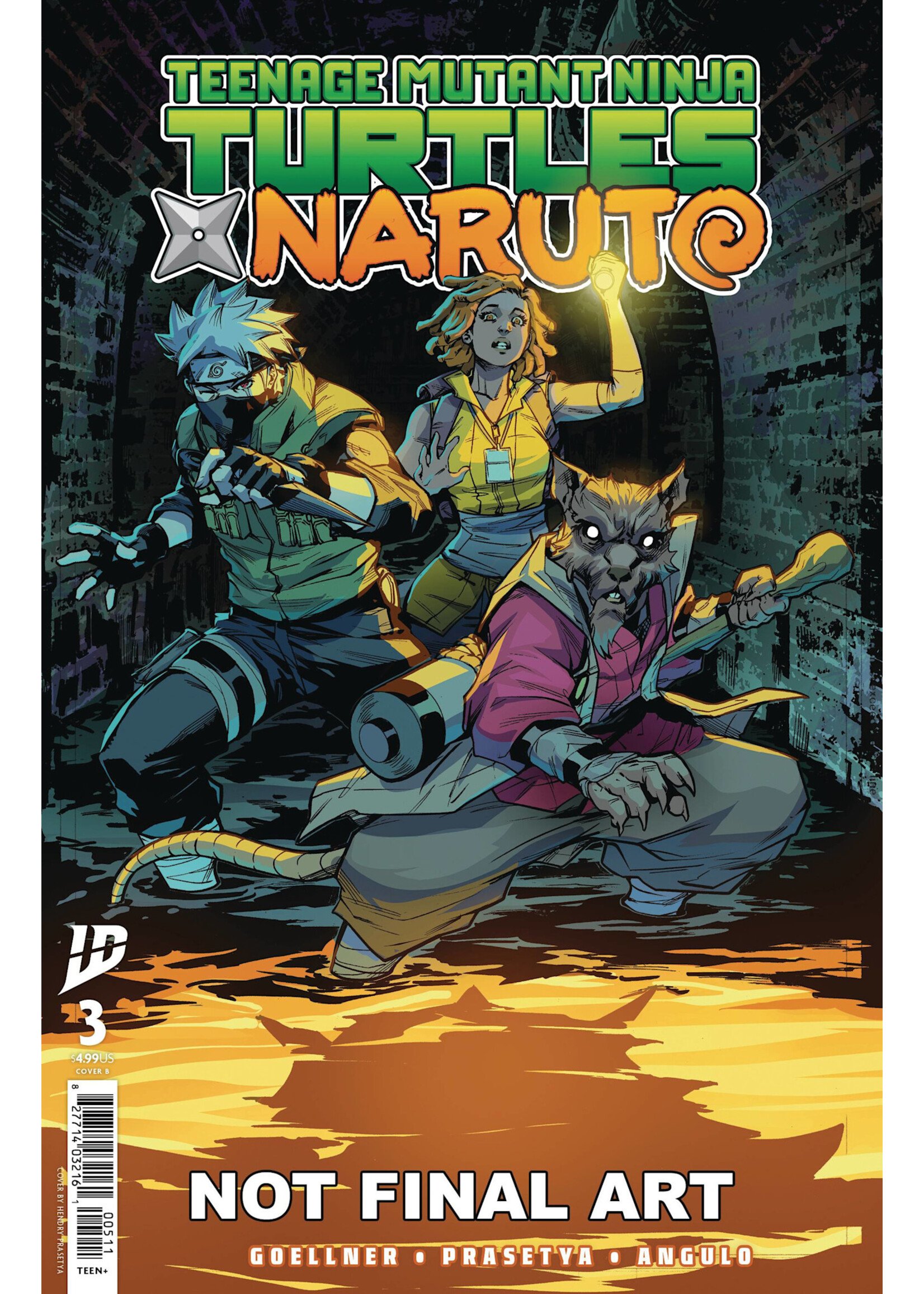 IDW PUBLISHING TEENAGE MUTANT NINJA TURTLES X NARUTO #3 CVR B PRASETYA