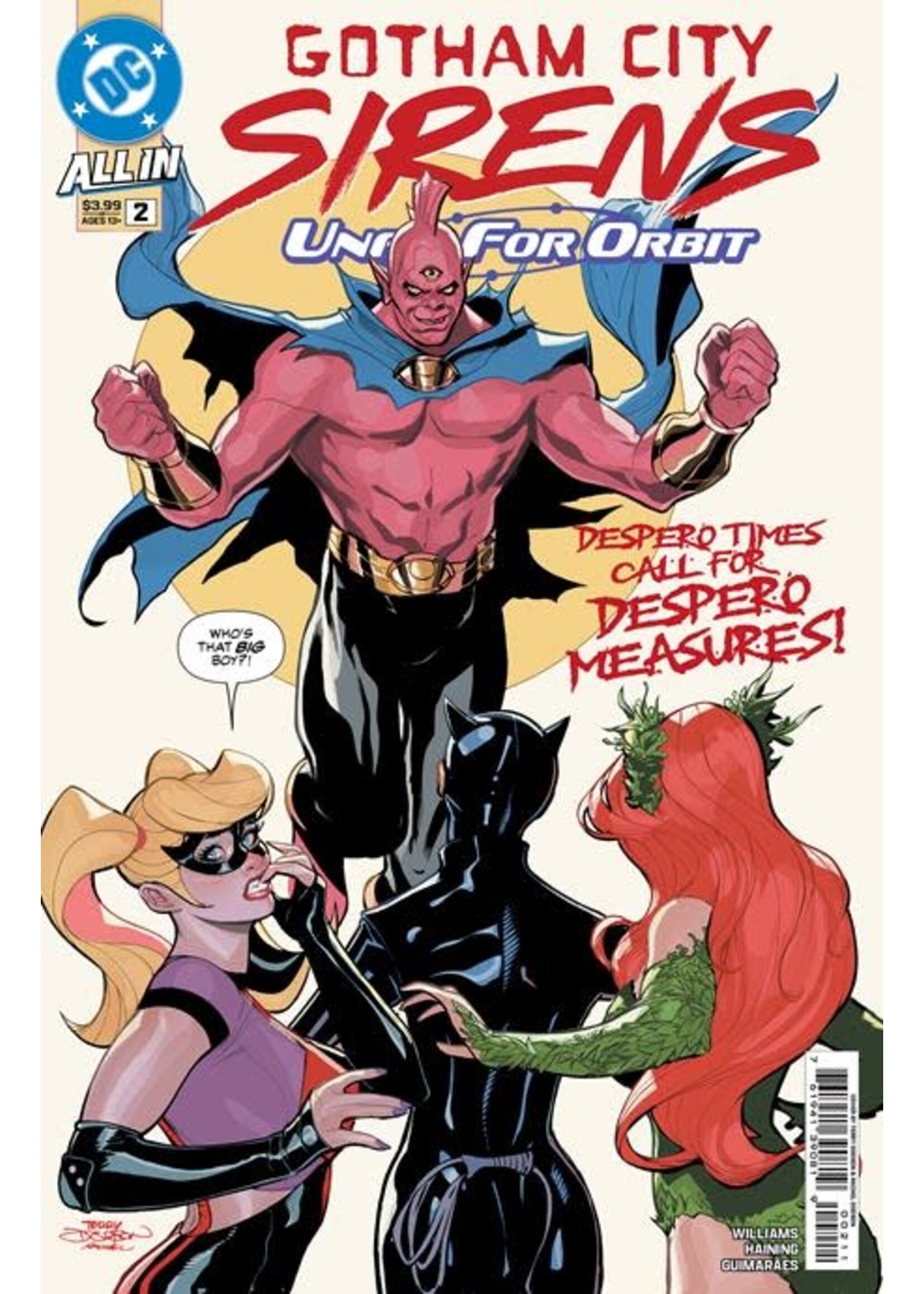 DC COMICS GOTHAM CITY SIRENS UNFIT FOR ORBIT #2 (OF 5) CVR A DODSON