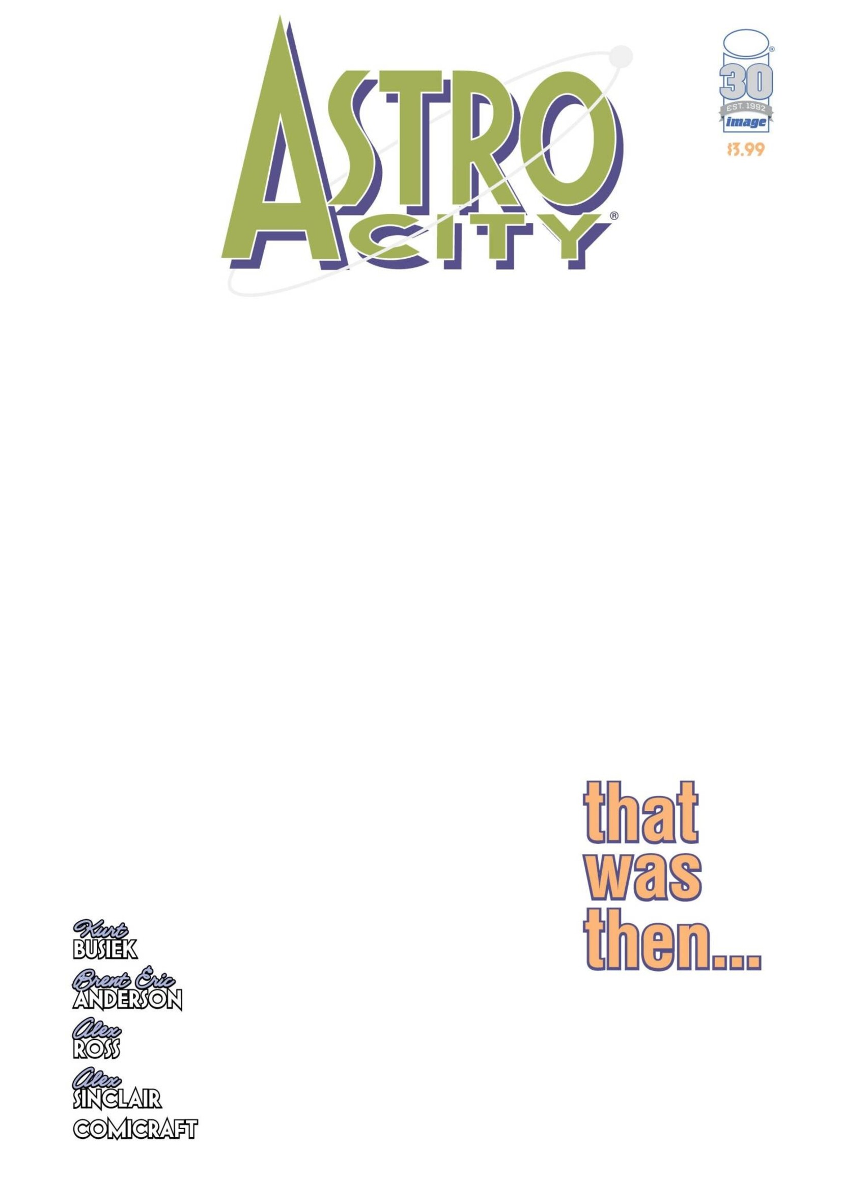 . ASTRO CITY THAT WAS THEN SPEC CVR H BLANK CVR