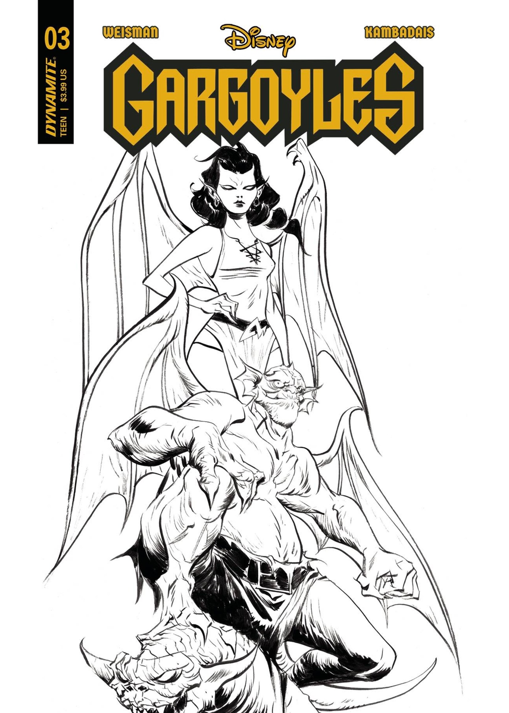 . GARGOYLES (2023) #3 CVR Y 10 COPY FOC INCV LEE LINE ART