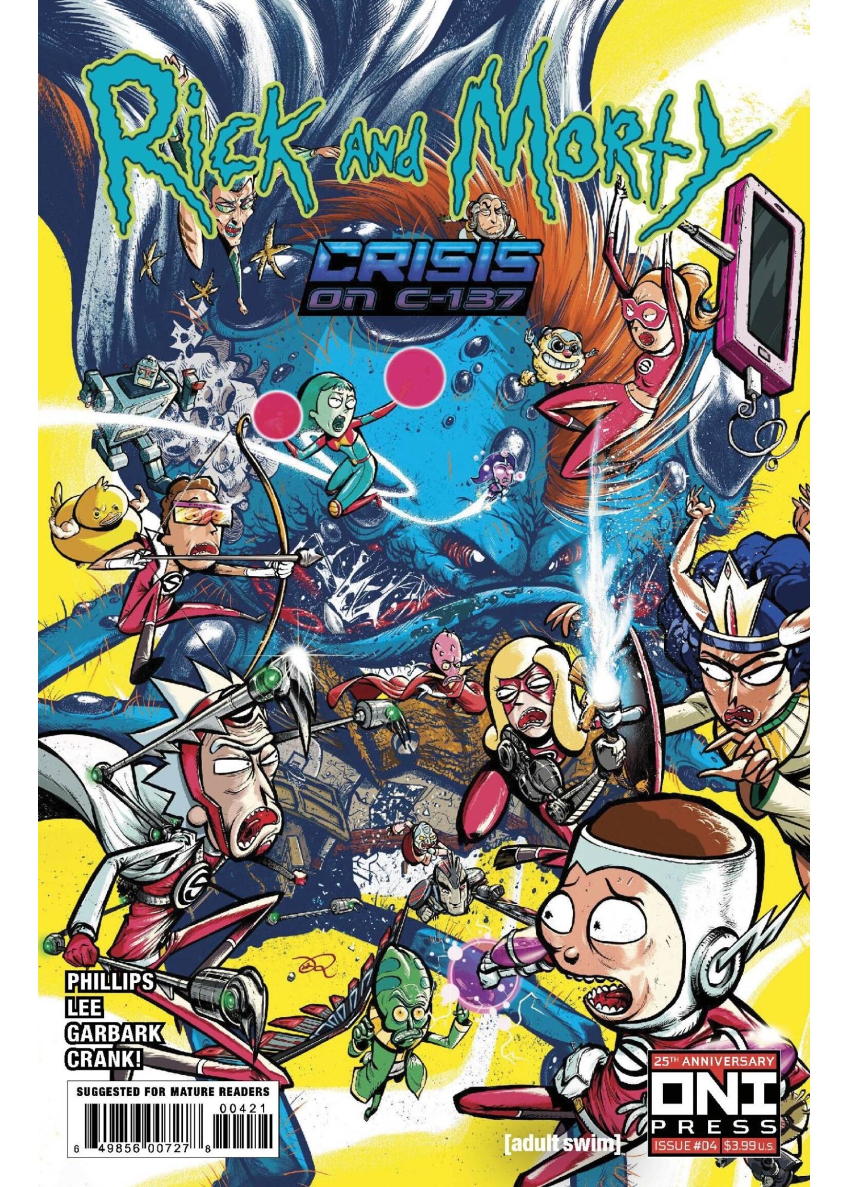 ONI PRESS RICK & MORTY CRISIS ON C 137 #4 CVR B SAMANIEGO