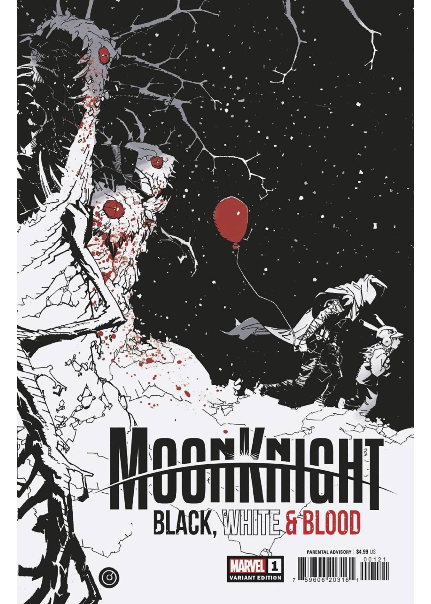 . MOON KNIGHT BLACK, WHITE & BLOOD #1 BACHALO VARIANT