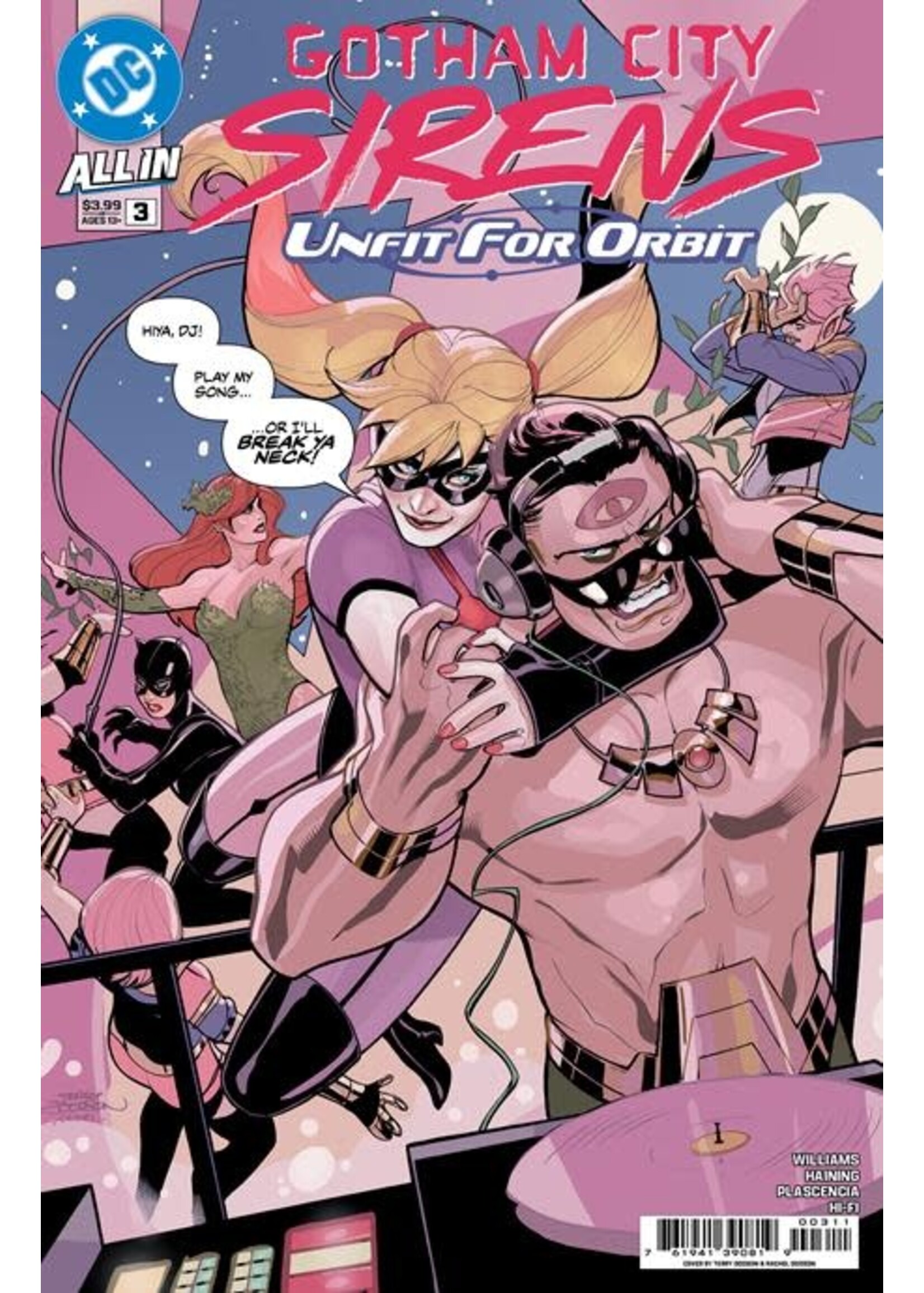 DC COMICS GOTHAM CITY SIRENS UNFIT FOR ORBIT #3 (OF 5) CVR A DODSON