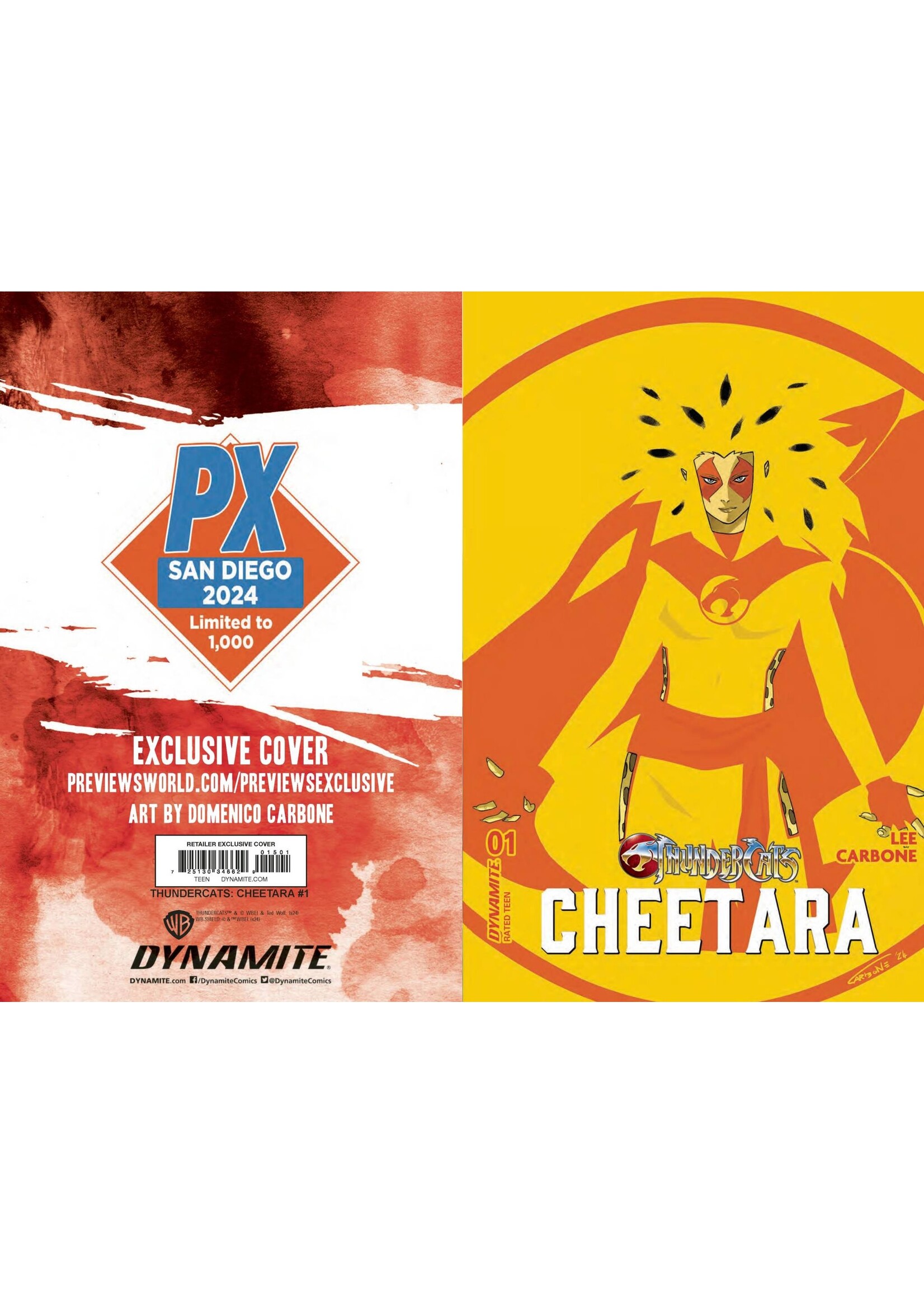 . SDCC 2024 THUNDERCATS CHEETARA #1 PX VAR ED LTD 1000