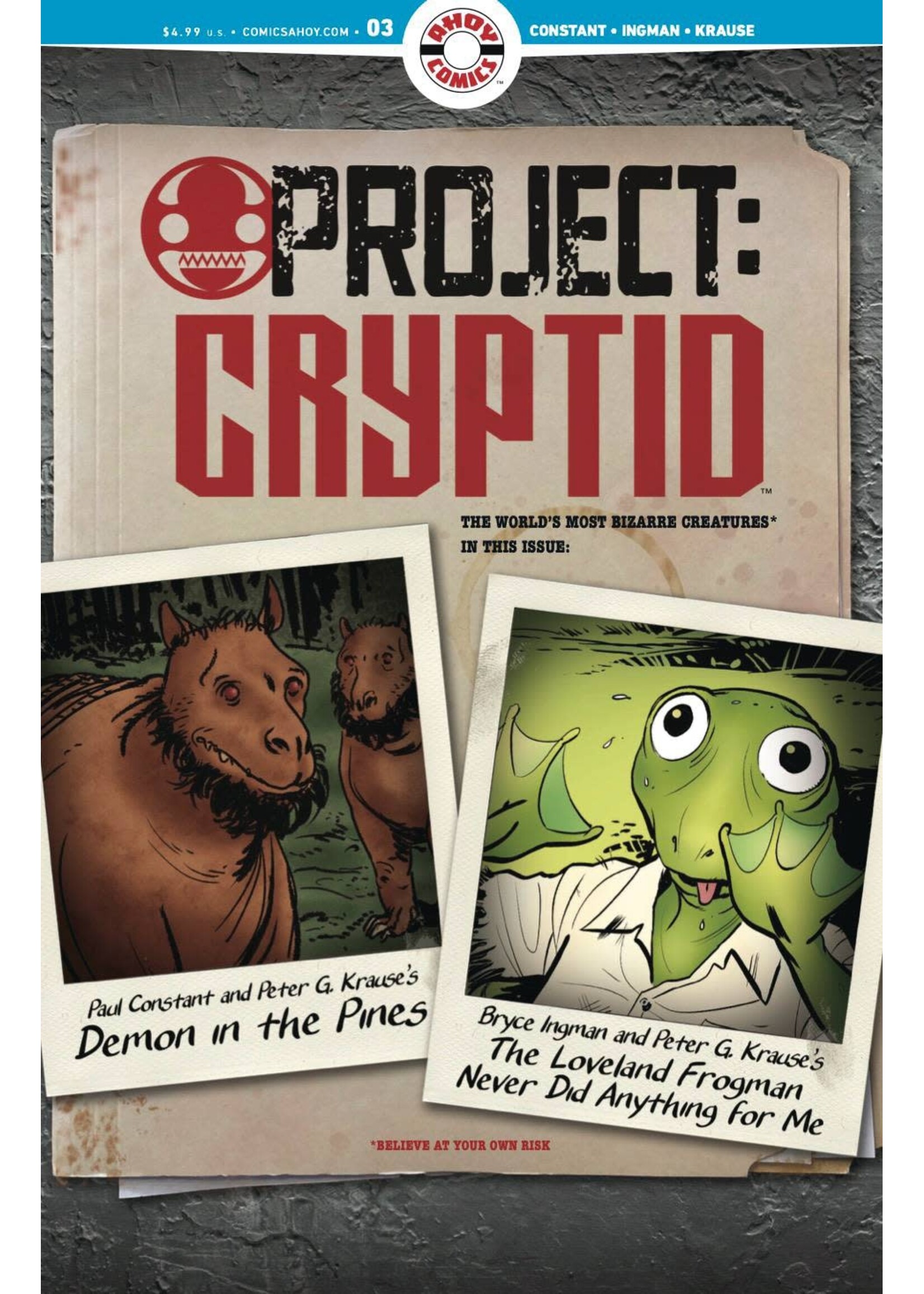 AHOY COMICS PROJECT CRYPTID #3 (OF 6) CVR A KRAUSE (MR)