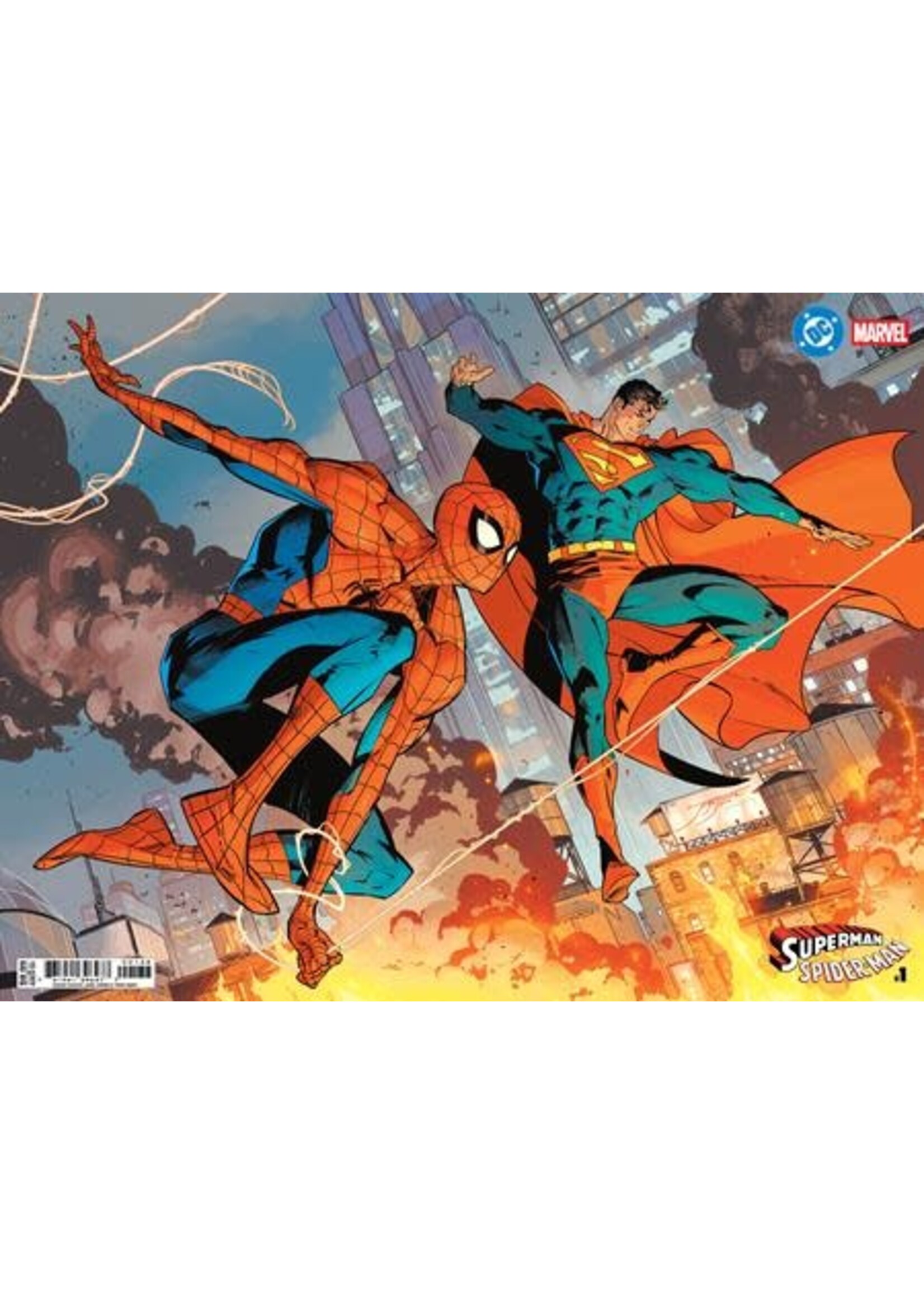 DC COMICS DC MARVEL SUPERMAN SPIDER-MAN #1 (ONE SHOT) CVR X JIMENEZ WRAPAROUND