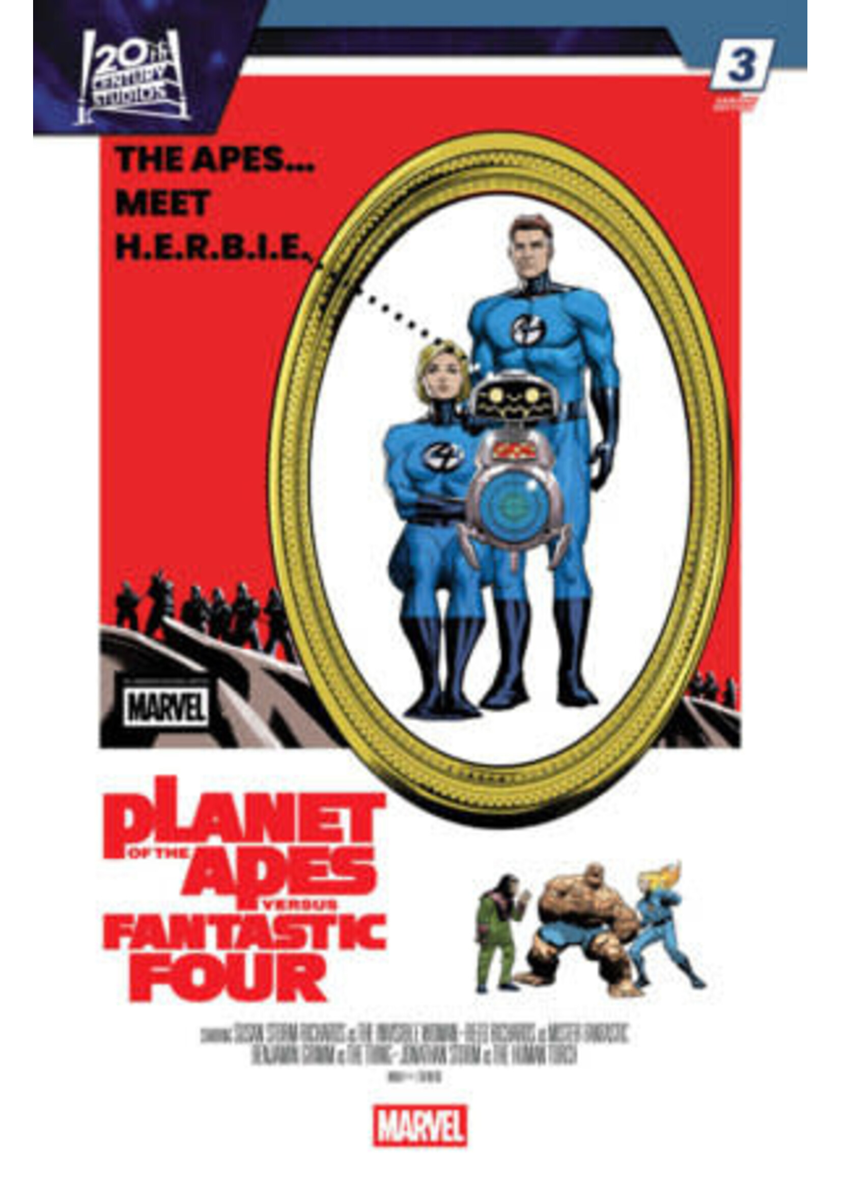 MARVEL COMICS PLANET OF THE APES VS. FANTASTIC FOUR (2026) #3 WOODS HOMAGE