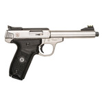 Smith & Wesson Smith & Wesson SW22 Victory Full Size Frame 22 LR 10+1, 5.50" Satin Steel Threaded Barrel, Satin Serrated Slide, Satin Stainless Steel Frame, Black Textured Grip, Manual Thumb Safety, Right Hand