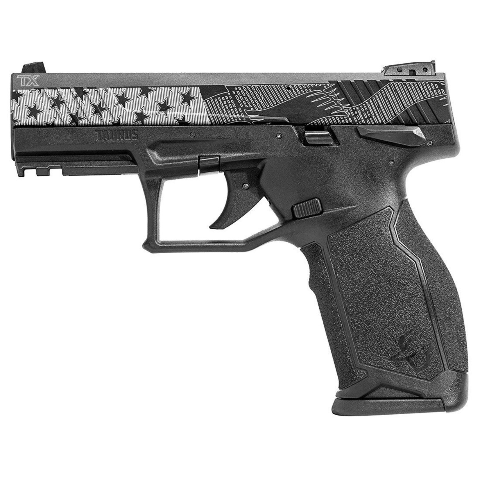 Taurus Taurus TX22 22LR Black Flag 4" 2x16rd Mags Black Polymer Frame w/Picatinny Rail, Black Polymer Grip