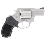 Taurus Taurus 856 CA Compliant 38 Special +P Caliber with 2" Barrel, 6rd Capacity Cylinder, Overall Matte Finish Stainless Steel & Finger Grooved Black Rubber Grip