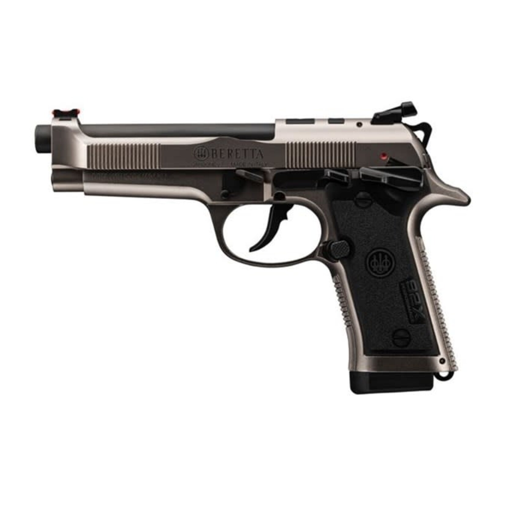 Beretta Beretta USA 92X Performance Defensive 9mm 4.90" 15+1 Red-Dot Optic Ready Nistan Slide/Frame with Fiber Optic Fron - 4.9" Barrel, 15+1 Rounds, 3-Dot Sights