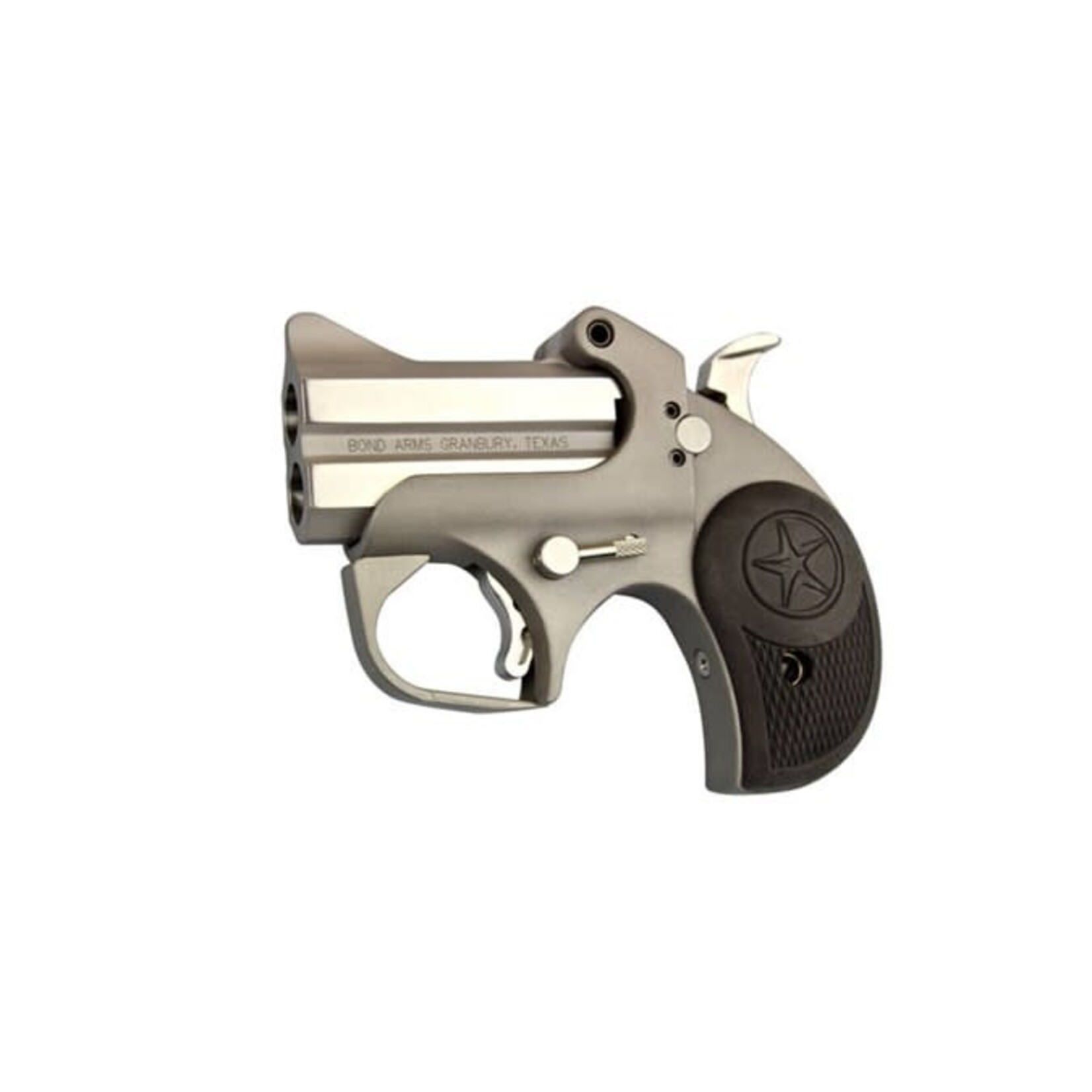 Bond Arms Bond Arms Roughneck 9mm Luger 2rd 2.50" Stainless Steel Double Barrel w/Bead Blasted Frame, Blade Front/Fixed Rear Sights, Rebounding Hammer, Rubber Grip, Manual Safety