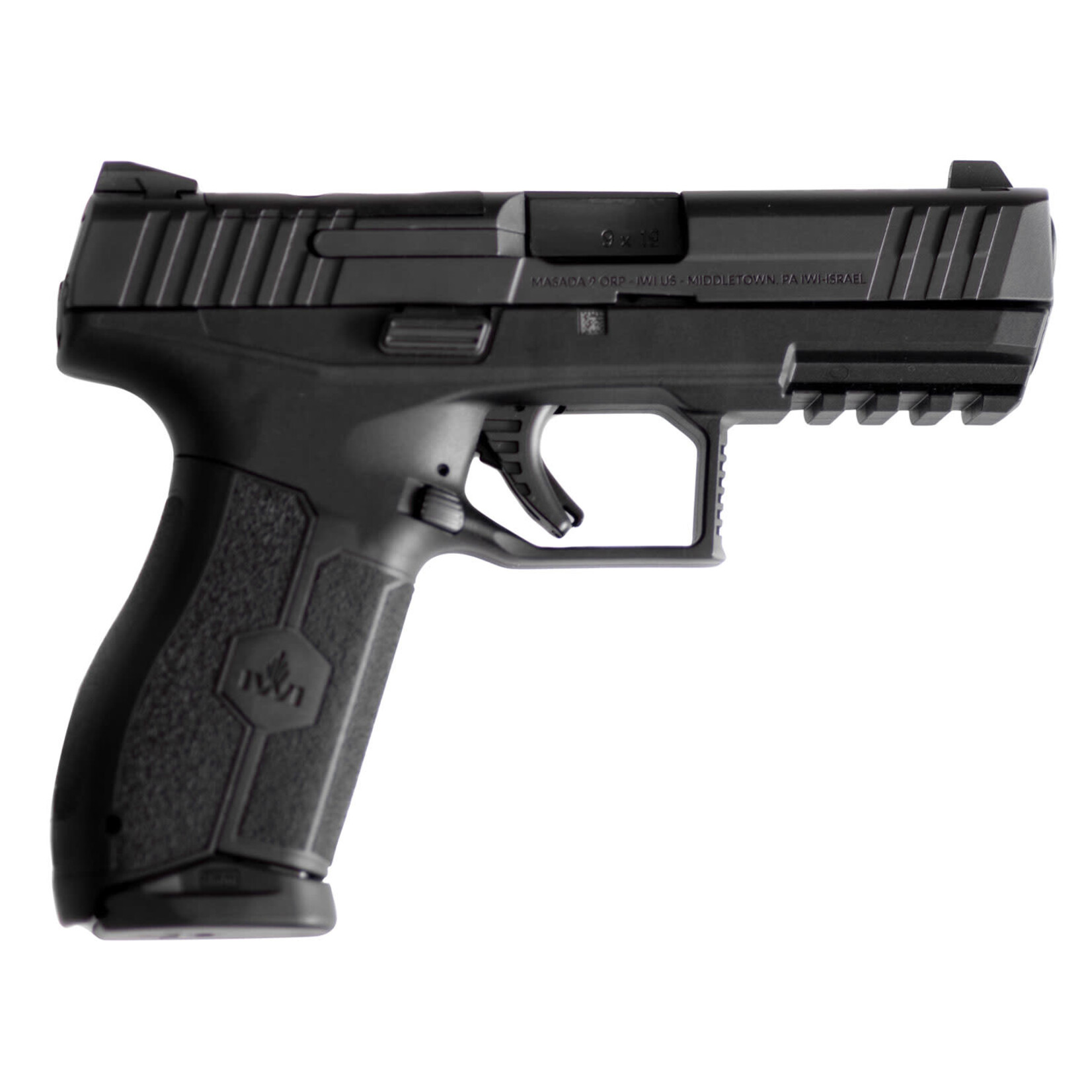 IWI IWI US MASADA Optic Ready 9mm Luger 4.10" 17+1 Black Black Steel Slide Textured Black Polymer Grip