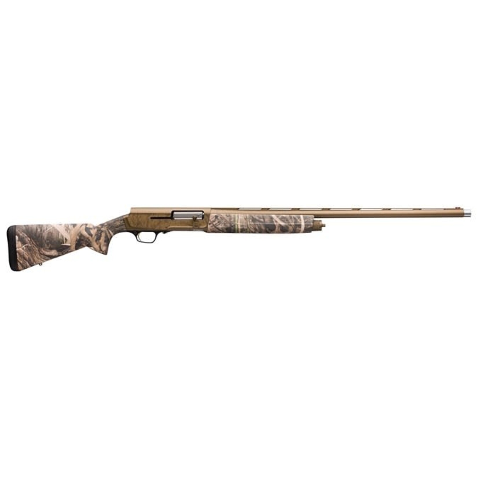 Browning Browning A5 Wicked Wing 12 Gauge 28" Barrel 3.5" 4+1, Burnt Bronze Cerakote Barrel, Burnt Bronze Camo Cerakote Receiver, Textured Mossy Oak Shadow Grass Habitat Synthetic Stock With Closed Radius Pistol Grip