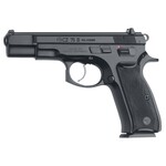 CZ-USA CZ-USA CZ 75 B 9mm Luger 16+1 4.60" Non-Tilted, Cold Hammer Forged Barrel, Black Inside Railed Slide, Black Polycoat Steel w/Serrated Trigger Guard & Beavertail, Black Plastic Grips