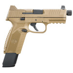 FN America FN 509 Tactical 9mm Luger 4.50" Threaded Barrel 24+1, Flat Dark Earth Polymer Frame With Mounting Rail, Optic Cut FDE Stainless Steel Slide, No Manual Safety, Optics Ready