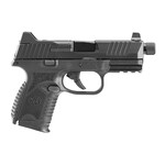 FN America FN 509C Tactical 9mm Luger 12+1/24+1, 4.32" Black Steel Threaded Barrel, Black PVD Optic Cut/Serrated Steel Slide, Black Polymer Frame w/Picatinny Rail, Ambidextrous