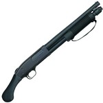 Mossberg Mossberg 590 Shockwave 12 Gauge 5+1 3" 14.375" Heavy Barrel, Blued Metal Finish, Dual Extractors, Drilled & Tapped Receiver, Corncob Forend w/Strap, Raptor Birdshead Grip Stock