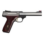 Browning Browning Buck Mark Medallion 22 LR 10+1 5.50" Blackened SS Slab Side Barrel, Stainless Steel Serrated SS Slide, Matte Black Aluminum Frame, Checkered Rosewood w/Gold BuckMark Inlay Grip