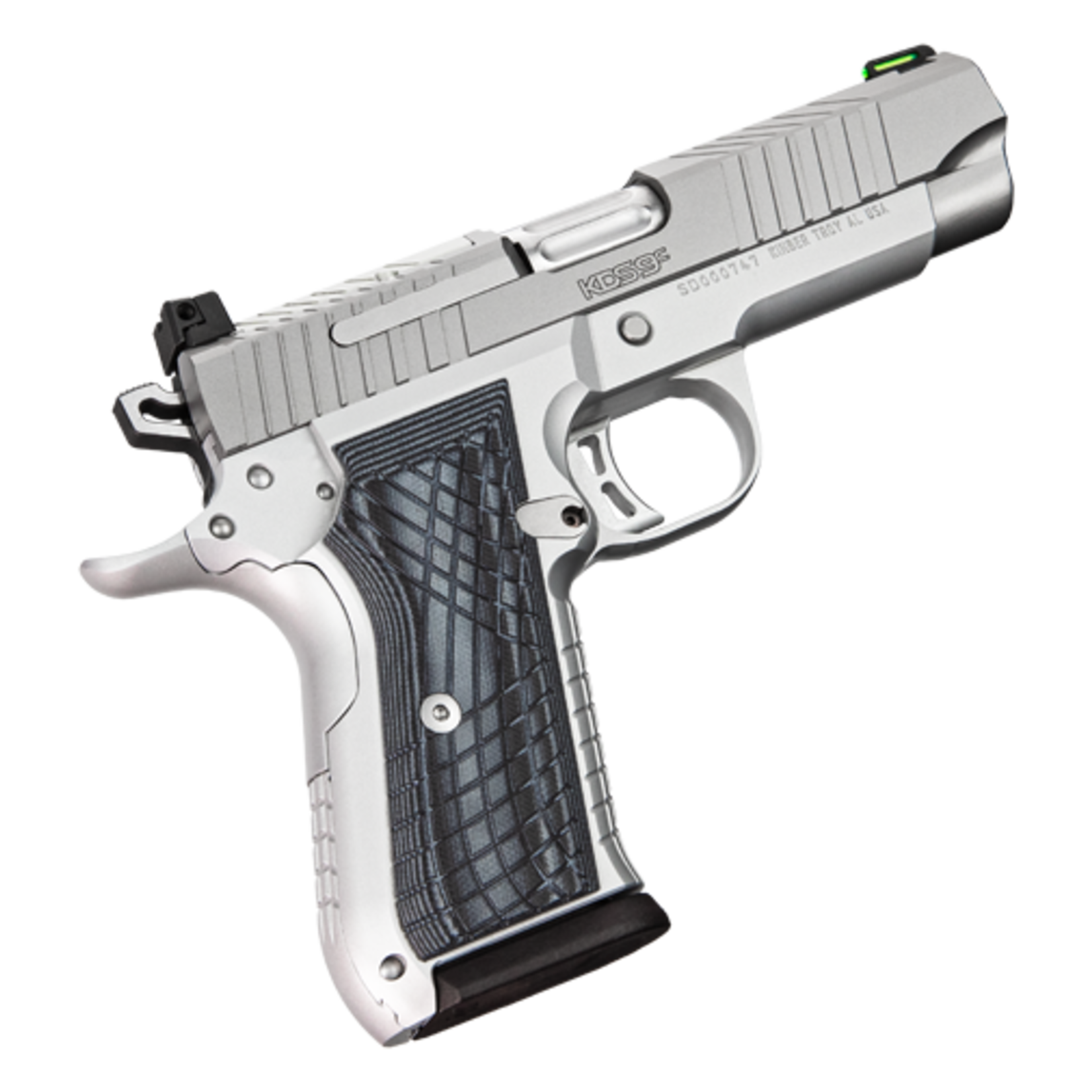 Kimber Kimber KDS9c 1911 Silver 9mm Stainless Steel Slide Aluminum Frame Optics Ready 15rd magazine