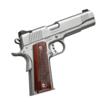 Kimber Kimber Stainless II 9mm 5" Barrel, 9+1 Rounds - Stainless/Silver, Wood Grips