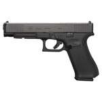 GLOCK Glock G34 Gen5 Competition MOS 9mm Luger 5.31" 17+1 Overall Black Finish with nDLC Steel with Front Serrations & MOS Cuts Slide, Rough Texture Interchangeable Backstraps Grip & Adjustable Sights