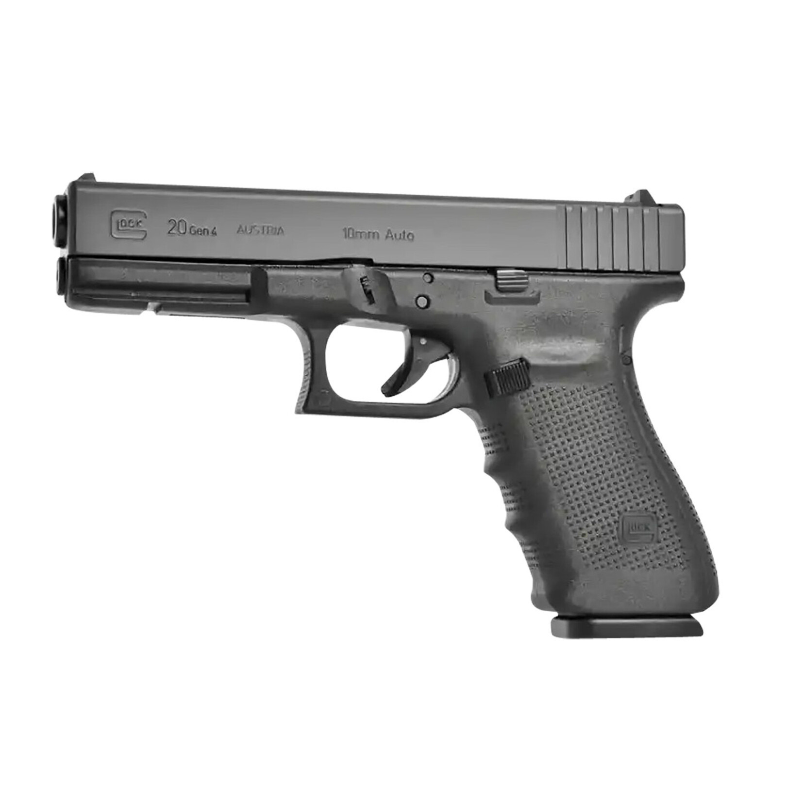 GLOCK Glock G20 Gen4 10mm Auto 4.61" 15+1 Black Steel Slide Black Interchangeable Backstrap Grip Fixed Sights