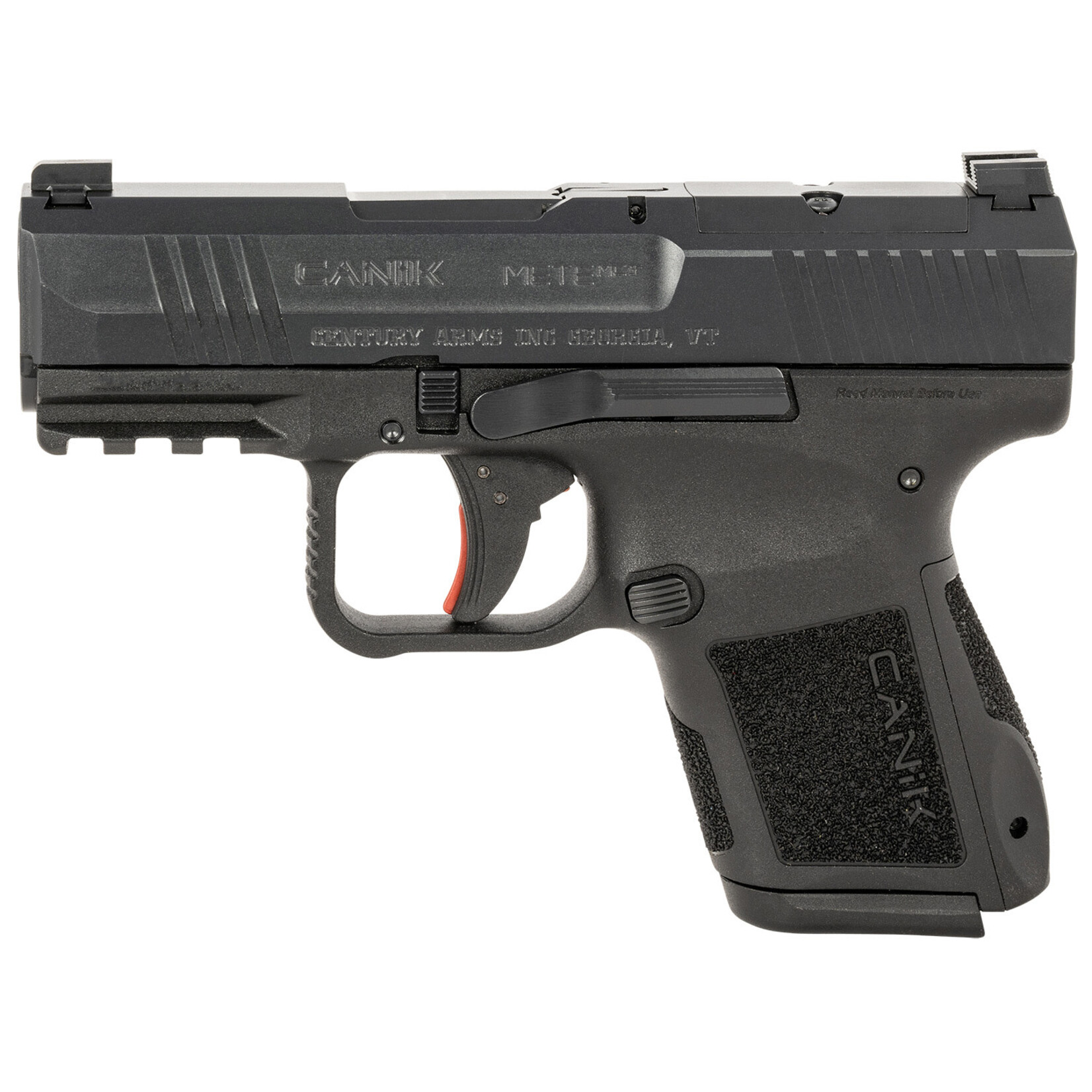 Canik Canik MC9 9mm Luger 12+1/15+1 3.18" Black Steel Barrel, Tennifer w/Black Cerakote OR/Serrated Slide, Black Polymer Frame w/Picatinny Rail. Black Polymer Grips
