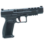 Canik Canik Mete SFx 9mm Luger 18+1/20+1 5.20" Barrel, Black Frame w/Picatinny Accessory Rail, Serrated Optic Cut Steel Slide w/Nitride Finish, Interchangeable Backstrap Grip, Includes 2 Magazines & Holster