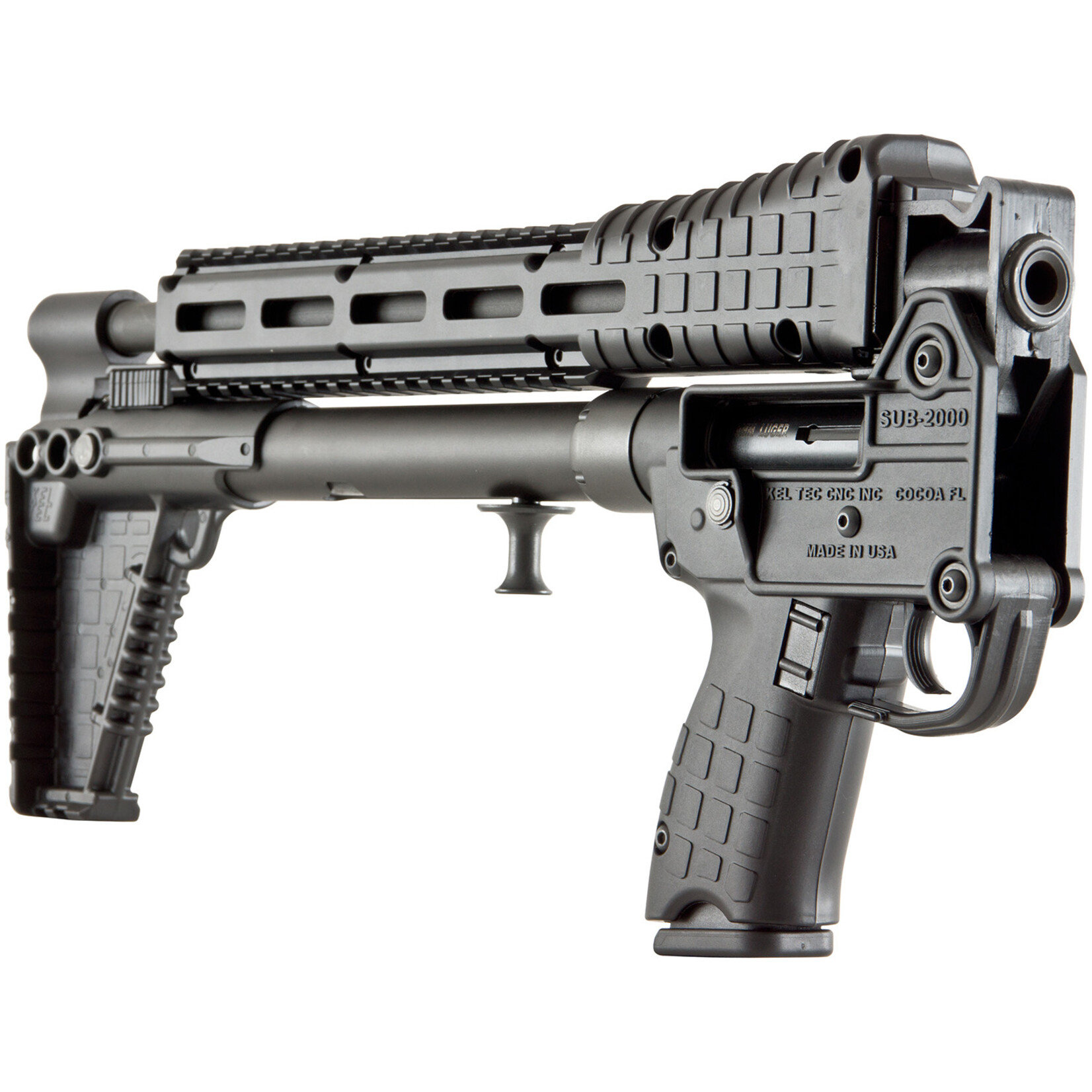 KEL-TEC Kel-Tec Sub-2000 9mm Luger Caliber with 16.25" Barrel, 15+1 Capacity, Black Metal Finish, Black Adjustable Stock & Polymer Grip Glock Mag Right Hand