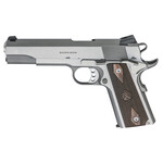Springfield Armory Springfield Armory 1911 Garrison 45 ACP Caliber with 5" Barrel, 7+1 Capacity, Overall Stainless Steel Finish, Beavertail Frame, Serrated Slide & Thin-Line Wood with Double-Diamond Pattern Grip