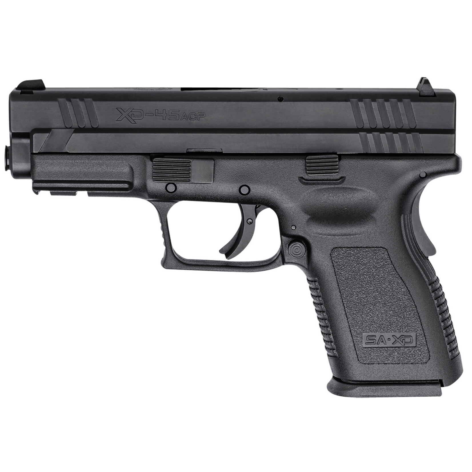 Springfield Armory Springfield Armory XD Compact *CA Compliant 45 ACP 10+1 4" Melonite Barrel, Black Polymer Frame w/Picatinny Acc. Rail, Serrated Black Melonite Steel Slide, Polymer Grip