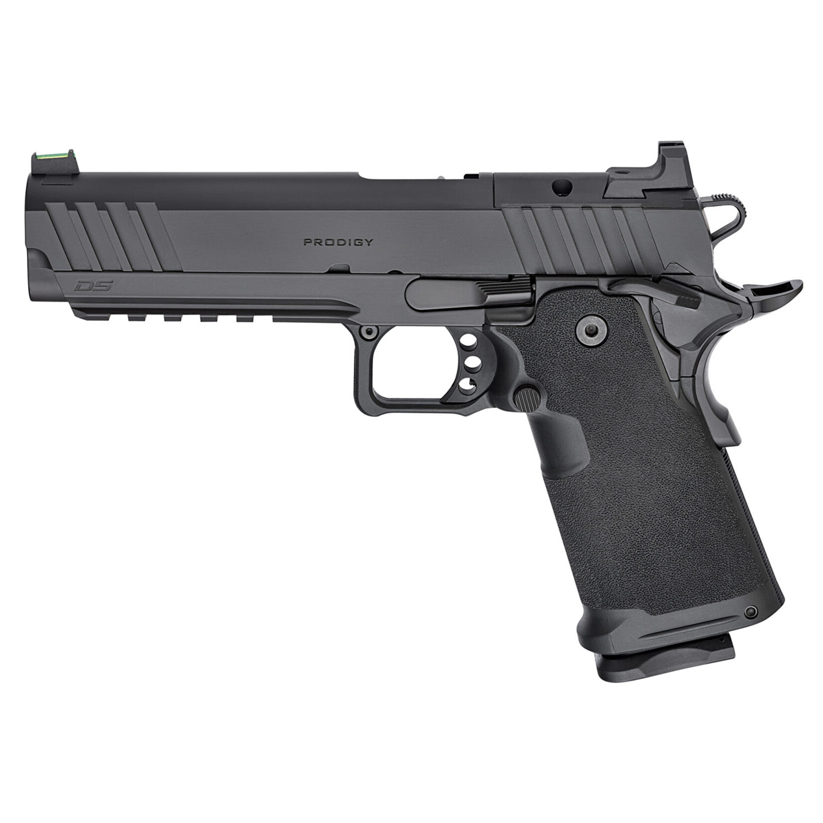 Springfield Armory Springfield Armory Prodigy 9mm Luger 5" Bull Barrel, Black Cerakote Carbon Steel Frame w/Picatinny Rail, OR Black Cerakote Slide, Polymer Grip, Fiber Optic Sight