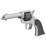 Ruger Ruger Wrangler 22 LR 6 Shot 4.62" Silver Cerakote, Silver Cerkoate Aluminum Frame & Cylinder Black Checkered Polymer Grips
