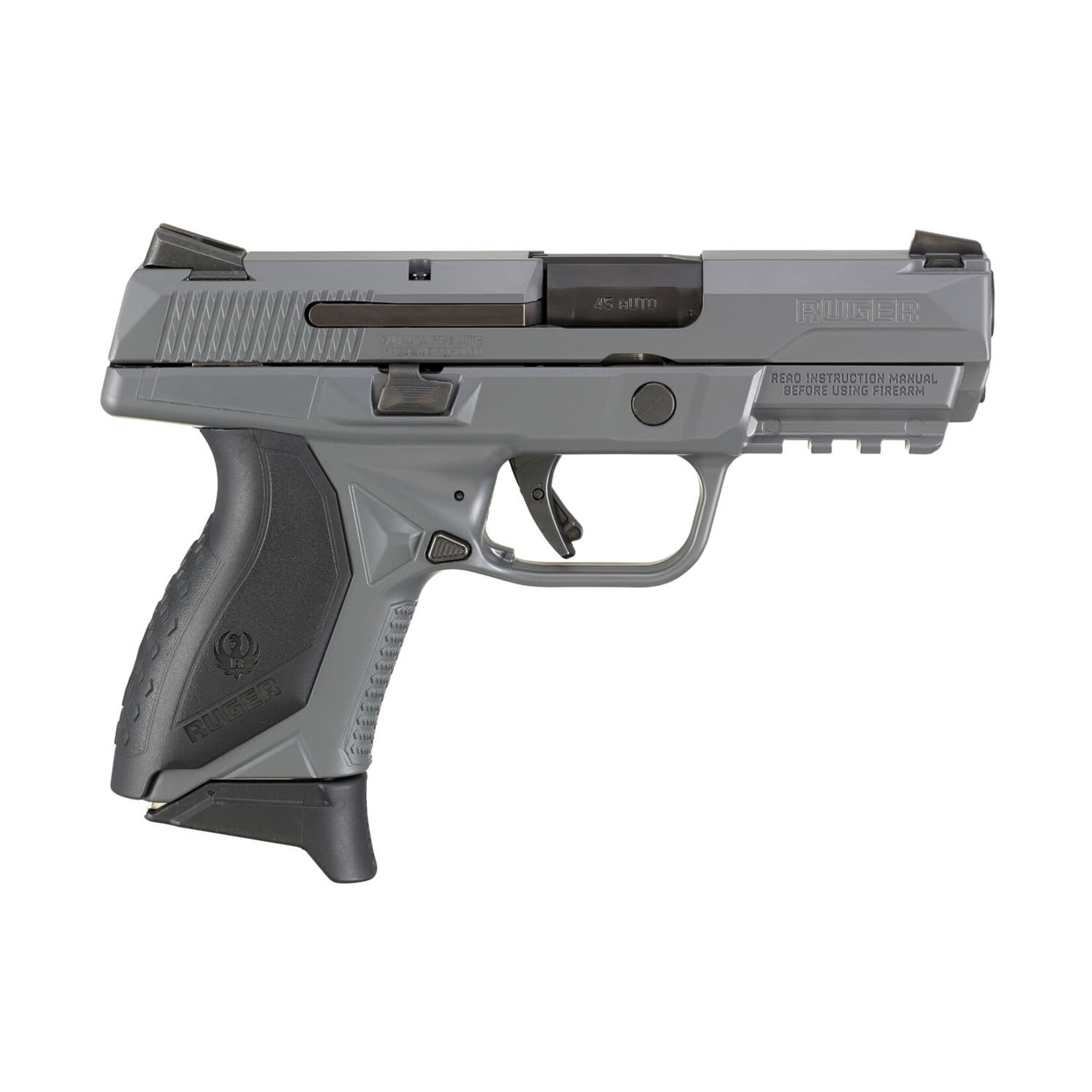 Ruger Ruger American Pistol Compact Pro 45 ACP 3.75" Barrel 7+1, Elite Concrete Cerakote Frame & Slide, MIL-STD-1913 Picatinny Mounting Rail, Loaded Chamber Inspection Port, Trigger Safety