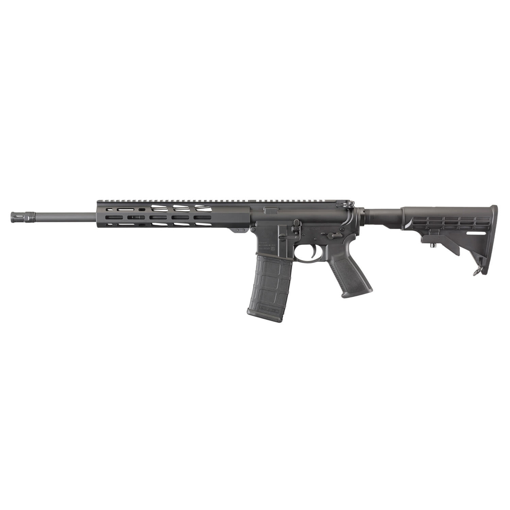 Ruger Ruger AR-556 5.56x45mm NATO 30+1 16.10" Heavy Contour Barrel, Black Hard Coat Anodized 7075-T6 Aluminum Forgings, 6 Position Stock, Optics Ready