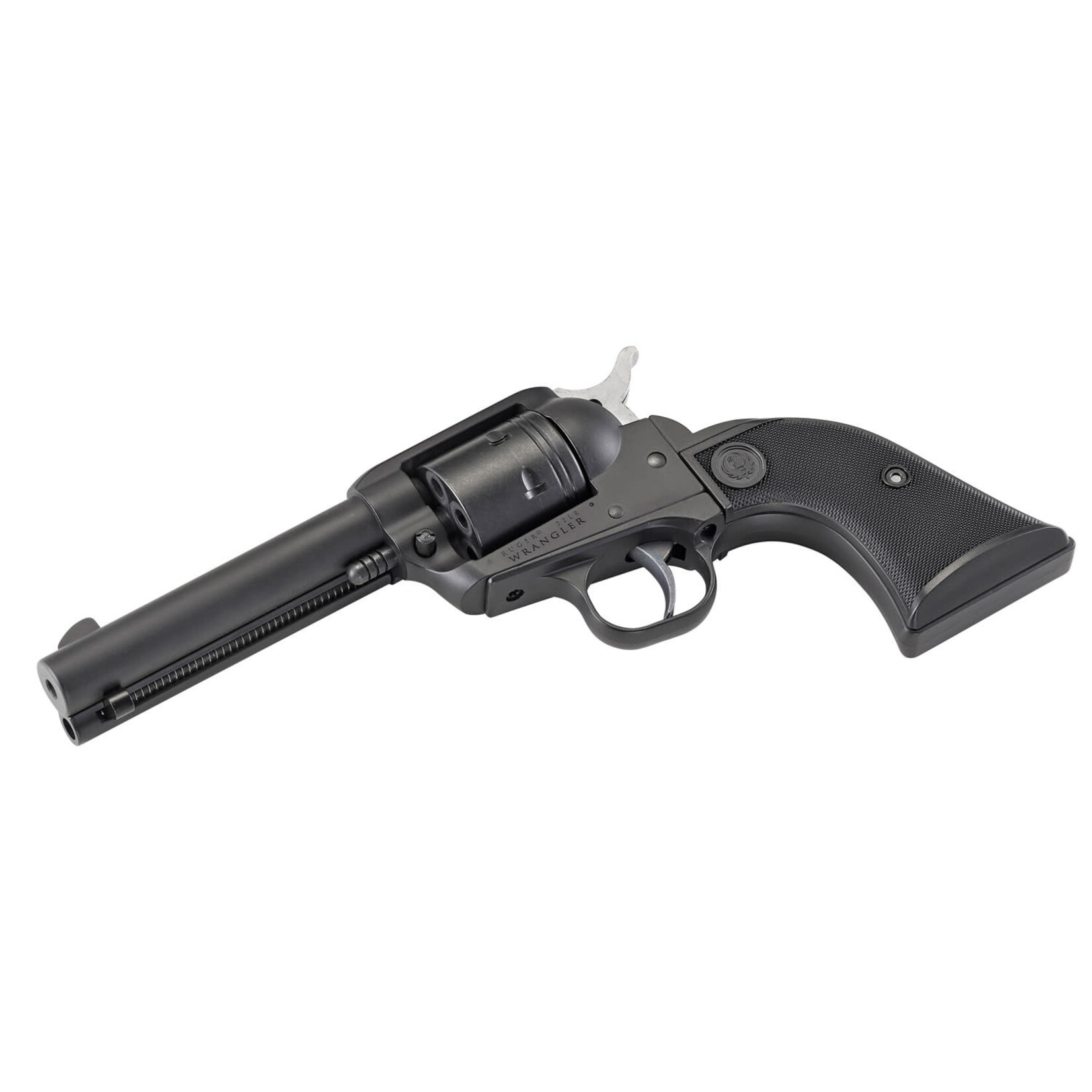 Ruger Ruger Wrangler 22 LR 6 Shot 4.62" Black Cerakote, Black Cerakote Aluminum Frame & Cylinder Black Checkered Polymer Grips