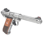 Ruger Ruger Mark IV Hunter 22 LR 10+1 6.88" Satin Stainless Fluted Bull Barrel, Satin SS Slide, Checkered Laminate Grip