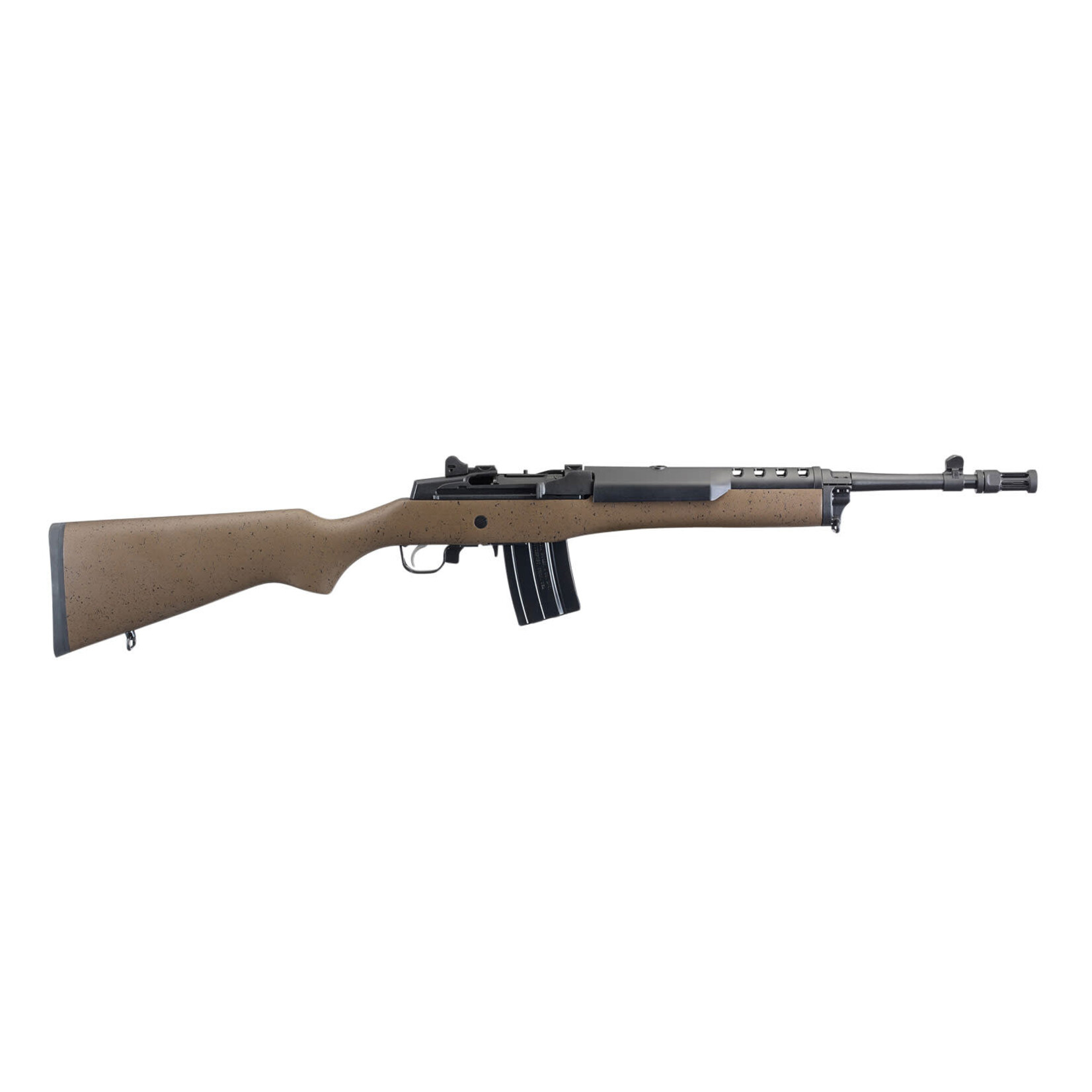 Ruger Ruger Mini-14 Tactical 5.56x45mm NATO 20+1 16.12" Threaded Factory Installed Flash Suppressor Barrel, Blued Alloy Steel, Speckled Black/Brown Synthetic Stock, Optics Ready