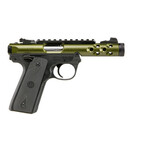 Ruger Ruger Mark IV 22/45 Lite 22 LR 4.40" 10+1 Black Green Anodized Aluminum Ported Slide Black Polymer Grip
