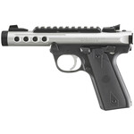 Ruger Ruger Mark IV 22/45 Lite 22 LR 10+1 4.40" Satin Stainless Steel/Threaded Barrel, Clear Anodized Aluminum Slide Black Black Polymer Ventilated Aluminum w/Picatinny Rail Receiver Checkered 1911-Style Panel Grip
