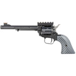 Heritage Manufacturing Heritage Manufacturing , Rough Rider, Single Action Only, Revolver, 22 LR, 6.5" Barrel, 1/2-28 Threaded, Alloy, Blued Finish, Black, Wooden Grips, Fixed Sights, 6 Rounds