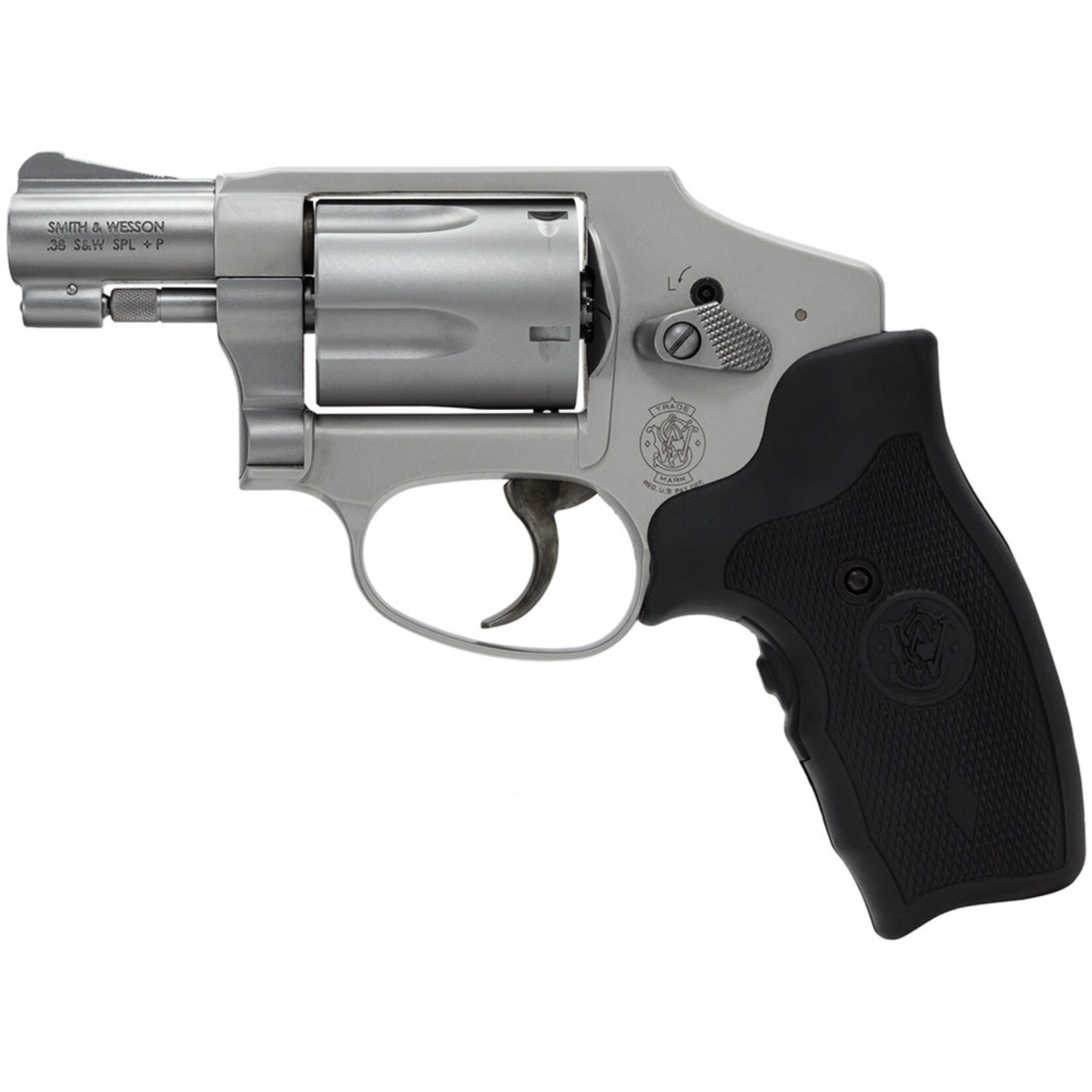 Smith & Wesson Smith & Wesson Model 642 Airweight 38 Special + P 5 Shot 1.88" Stainless Steel Barrel/Cylinder, Matte Silver Aluminum Alloy J-Frame, Includes Crimson Trace LG-305 Lasergrip