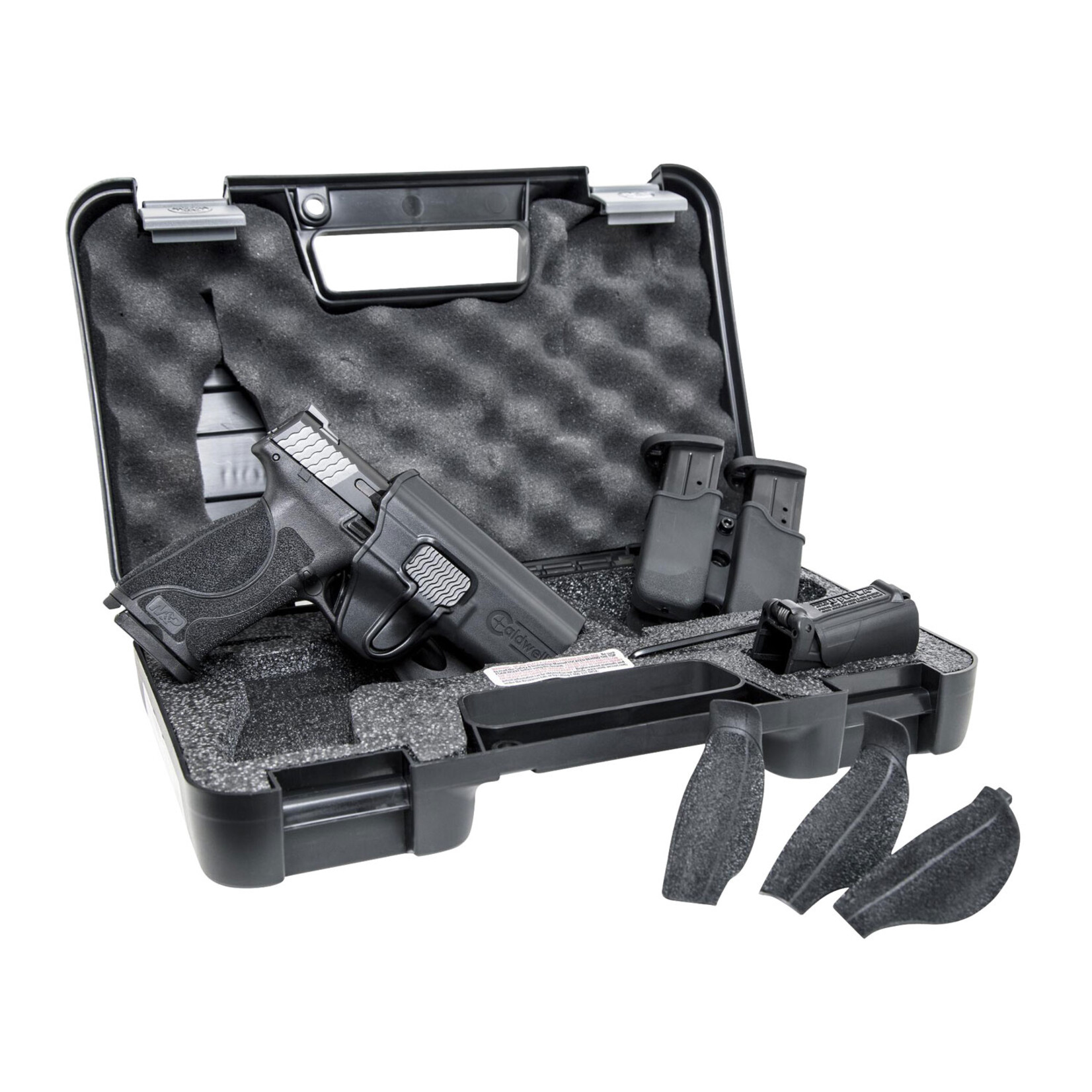 Smith & Wesson Smith & Wesson M&P M2.0 Carry & Range Kit Full Size Frame 40 S&W 15+1, 4.25" Black Armornite Stainless Steel Barrel, Black Armornite Serrated Stainless Steel Slide, Matte Black Polymer Frame w/Picatinny Rail, Black w/Interchangeable B