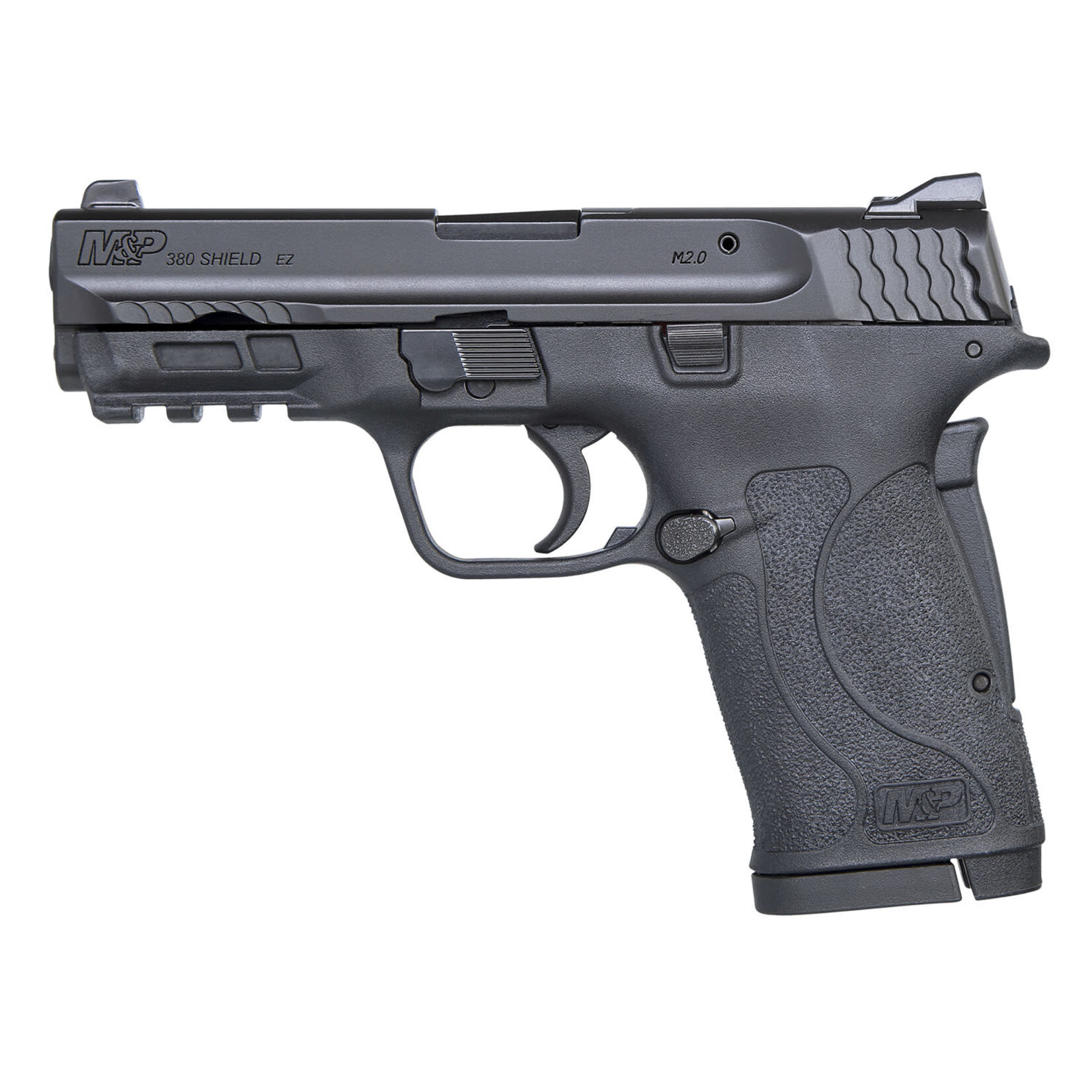 Smith & Wesson Smith & Wesson M&P Shield EZ Micro-Compact Frame 380 ACP 8+1, 3.67" Black Steel Barrel, Black Armornite Serrated Stainless Steel Slide, Matte Black Polymer Frame w/Picatinny Rail, Black Polymer Grip, Grip Safety, Right Hand