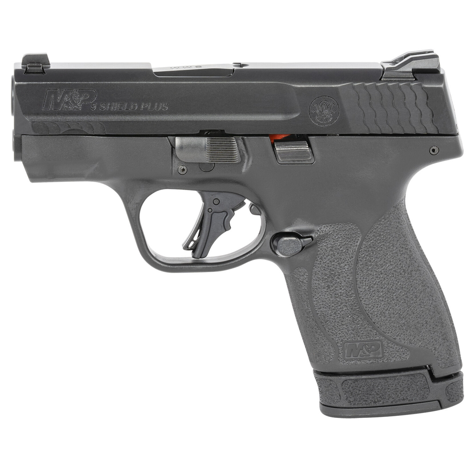 Smith & Wesson Smith & Wesson M&P Shield Plus Micro-Compact Frame 9mm Luger 10+1/13+1, 3.10" Black Armornite Stainless Steel Barrel, Matte Black Armonite Serrated Stainless Steel, Slide Matte Black Polymer Frame, Black Polymer Grip, No Safety