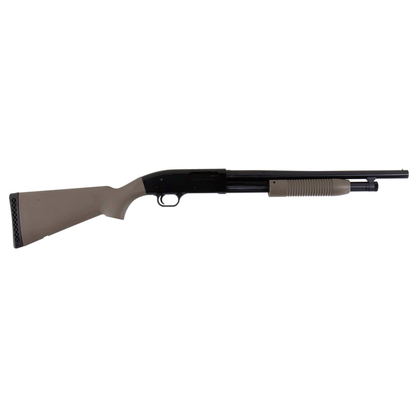 Maverick Maverick Arms 88 Security 12 Gauge 3" 5+1 18.50" Blued Barrel w/Cylinder Bore, Bead Sight, Dual Extractors, Anti-Jam Elevator, Flat Dark Earth Synthetic Stock w/Ribbed Forearm, 14.5" Fixed LOP, Cross-Bolt Safety
