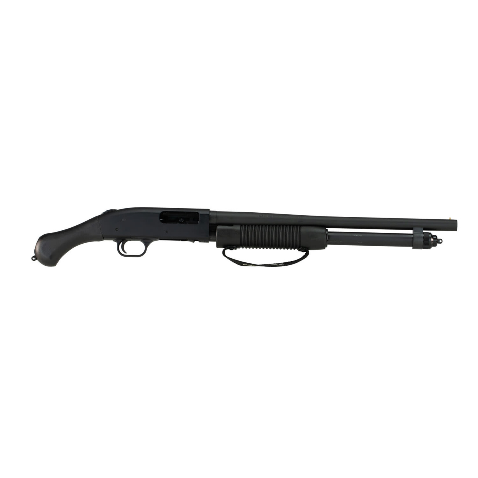 Mossberg Mossberg 590 Shockwave 12 Gauge 6+1 3" 18.50" Barrel, Blued Metal Finish, Drilled & Tapped Receiver, Dual Extractors, Corncob Forend w/Strap, Raptor Birdshead Grip Stock