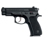 CZ CZ-USA CZ 75 Compact 9mm Luger 14+1 3.75" Non-Tilted, Cold Hammer Forged Barrel, Black Inside Railed Slide, Black Polycoat Steel w/Serrated Trigger Guard & Beavertail, Black Plastic Grips